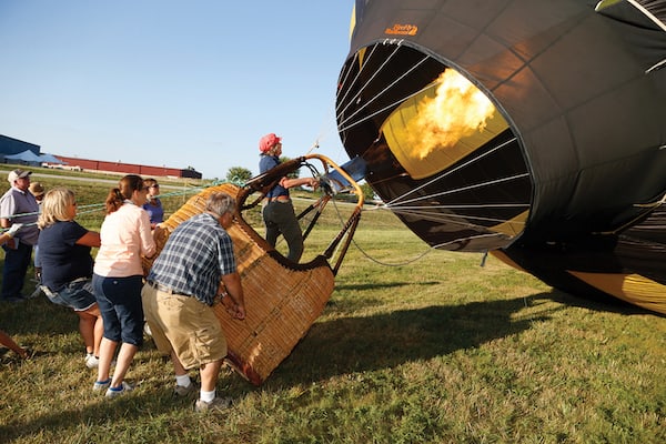 inflating the balloon